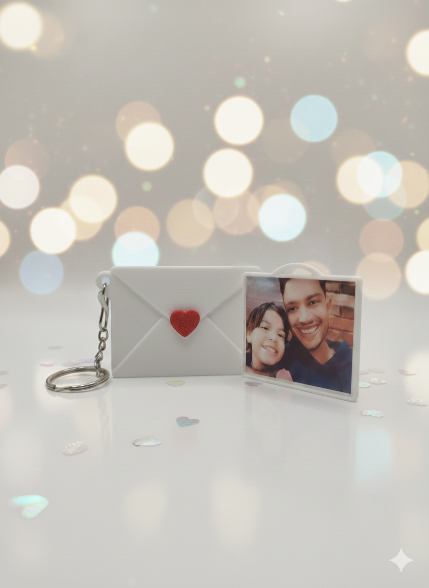 Latter keychain with photo